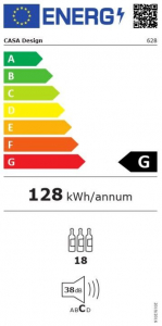 Caso Winesafe 18 EB beépíthető borhűtő inox (628)